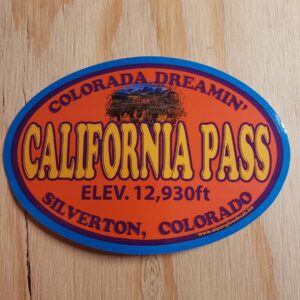 California Pass Silverton Colorado sticker