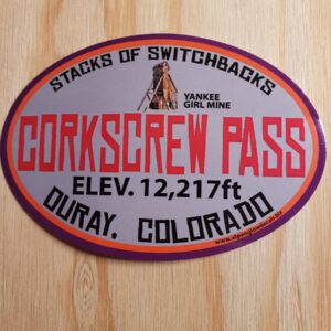 Corkscrew pass Ouray Colorado sticker