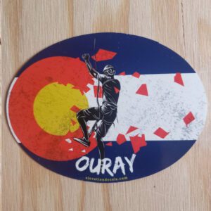 Ouray Rock Climbing Colorado Flag