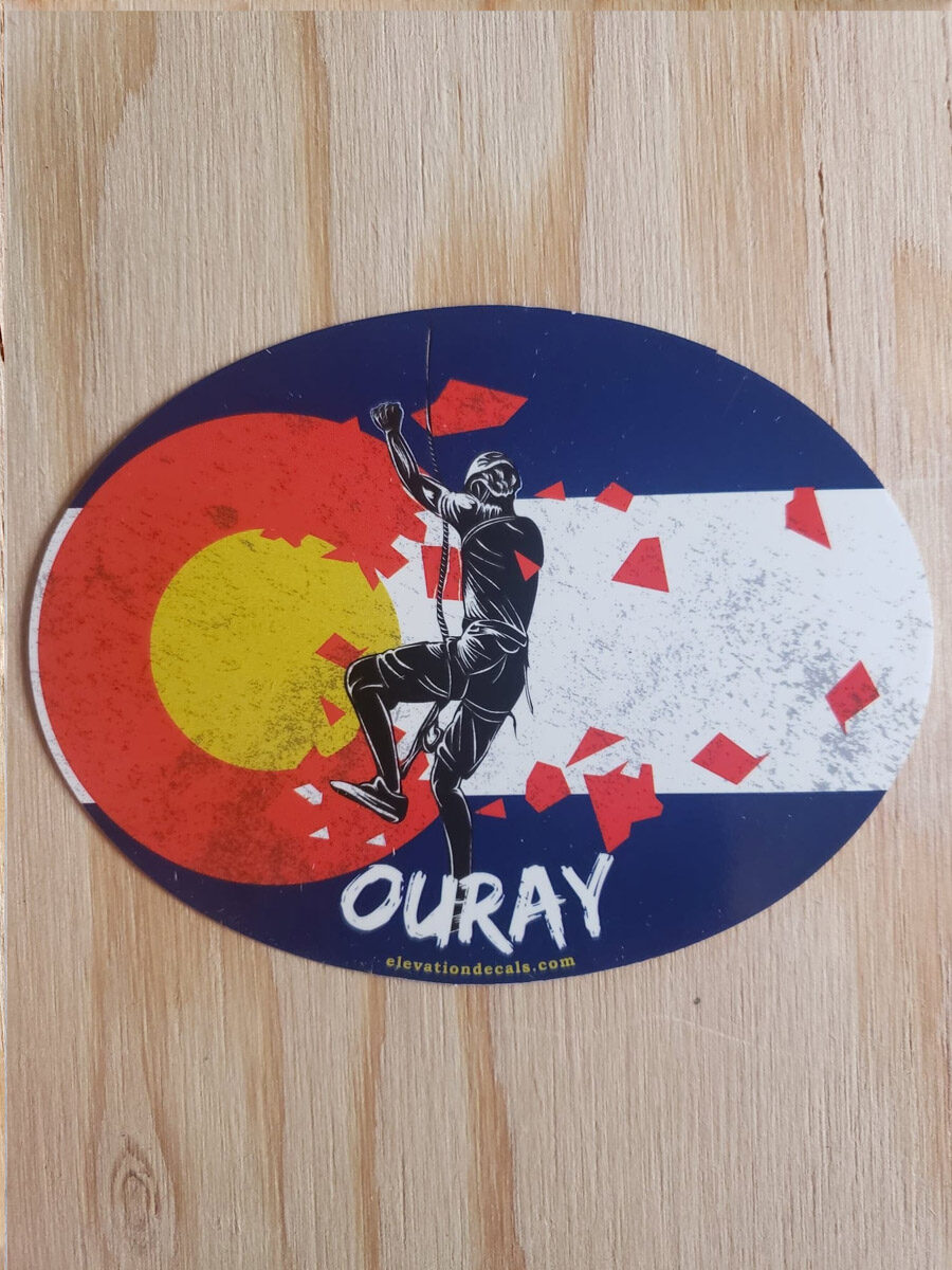 Ouray Rock Climbing Colorado Flag