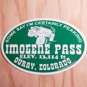 Imogene Pass Ouray sticker