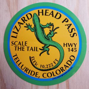 4" round Lizard Head Pass Outdoor vinyl sticker