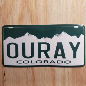 Ouray old school License Plate 6"x2.5"
