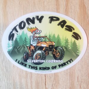 Stony Pass oval sticker