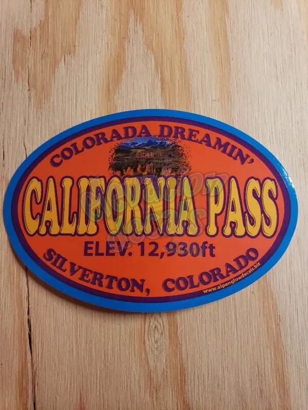 California Pass Silverton Colorado sticker