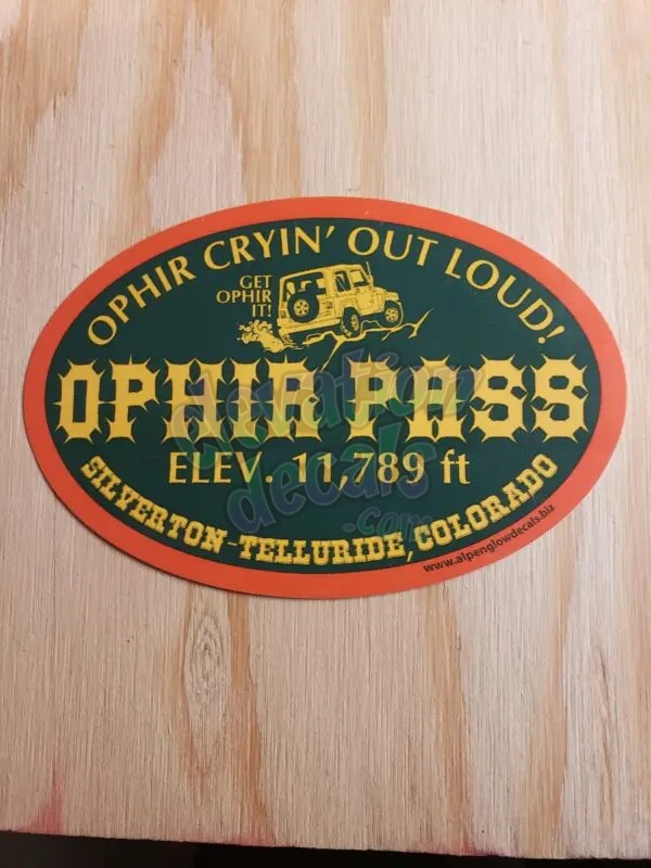 Old School Ophir Pass sticker