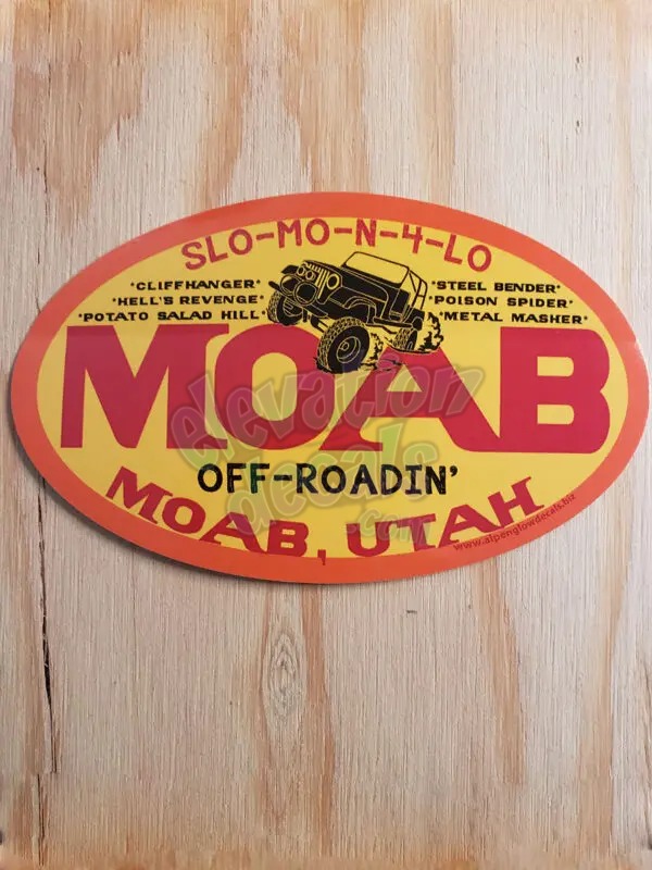 Moab 4 wheeling sticker