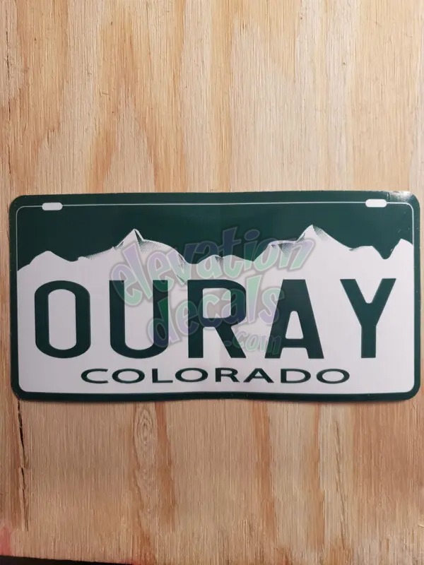 Ouray old school License Plate 6"x2.5"