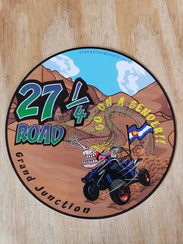 Off Road sticker on 27 1/4 Road Grand Junction Colorado