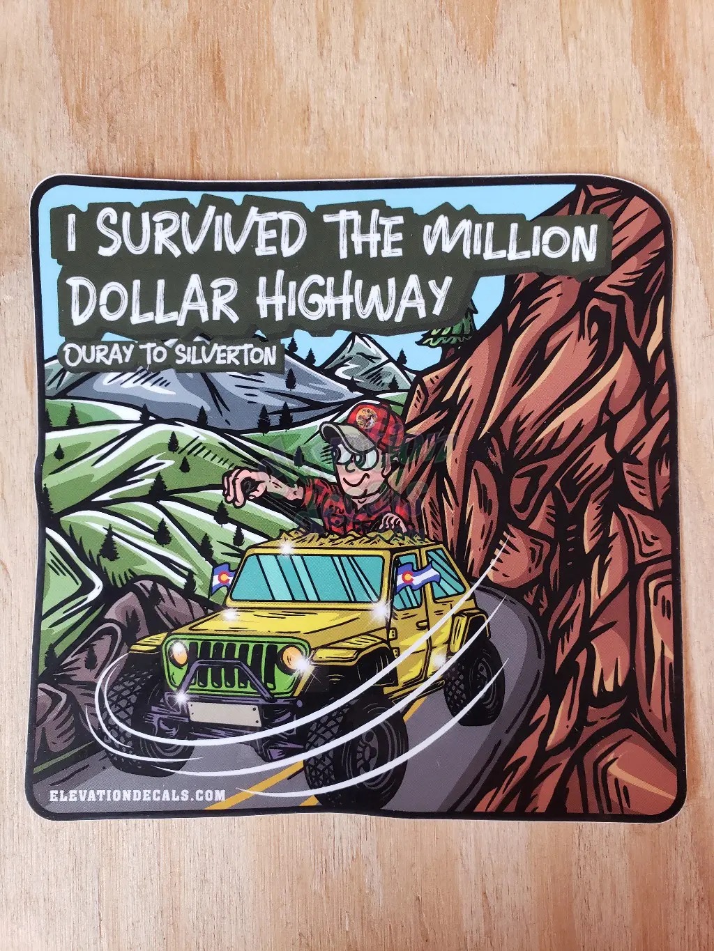 Million Dollar Highway Ouray & Silverton Route 550 Colorado 5x3.5 inch Sticker D 