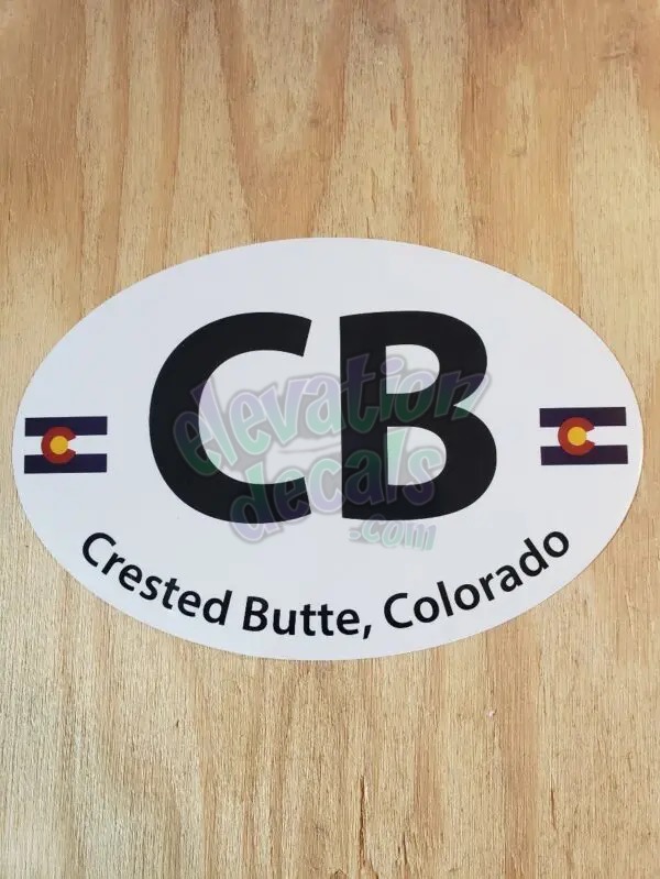Crested Butte Colorado Black and White sticker