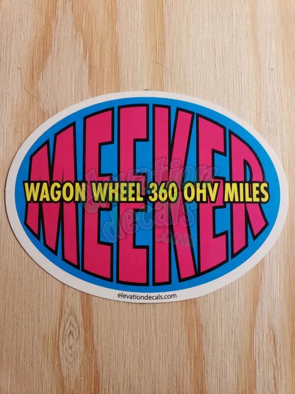 MEEKER WAGON WHEEL 360 OHV MILES DECAL