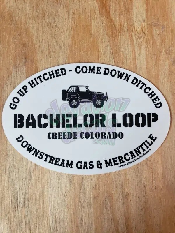 Bachelor Loop black and white sticker