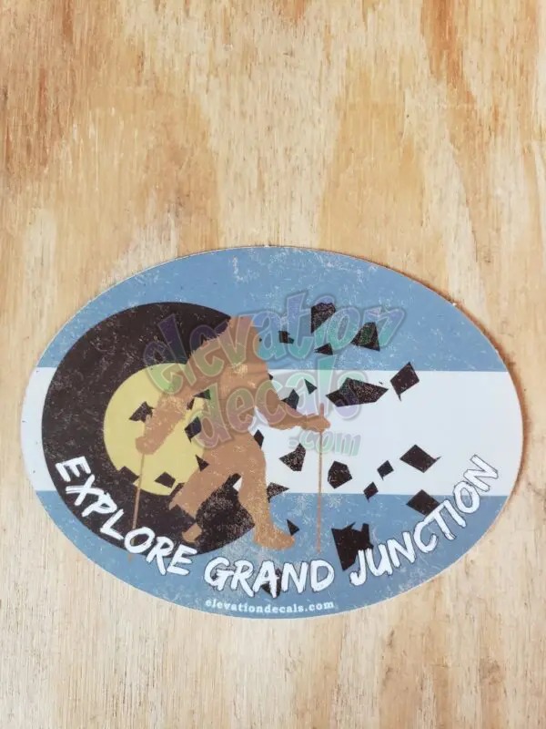 Grand Junction Bigfoot On a sandstone Colorado Flag