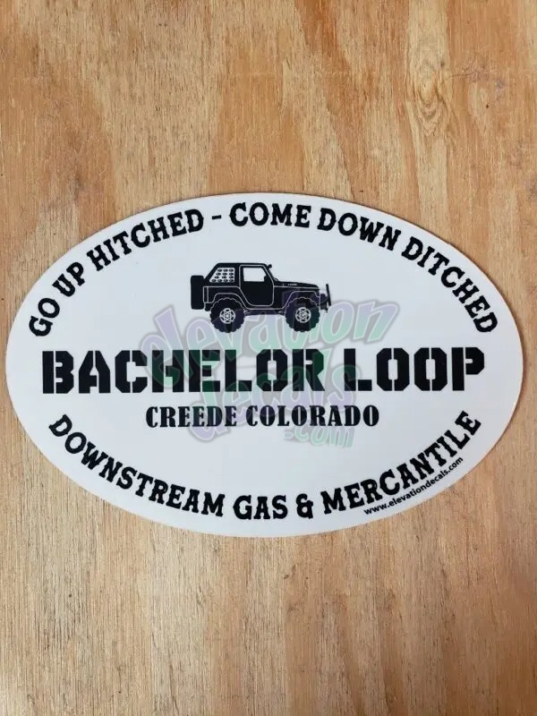 Bachelor Loop black and white sticker