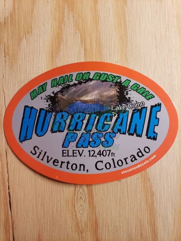 Hurricane Pass 4"x3" outdoor vinyl sticker