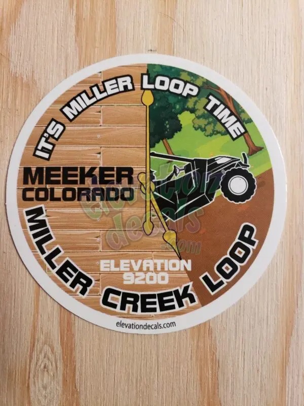 IT’S MILLER LOOP TIME MEEKER COLORADO ELEVATION 9200 MILLER CREEK LOOP Decal
