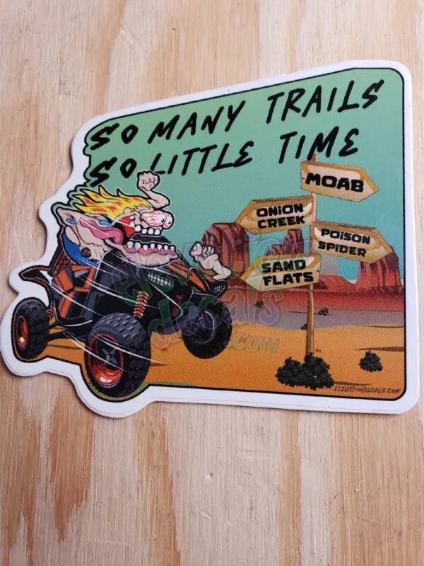 Wild guy riding 4 wheeler in Utah