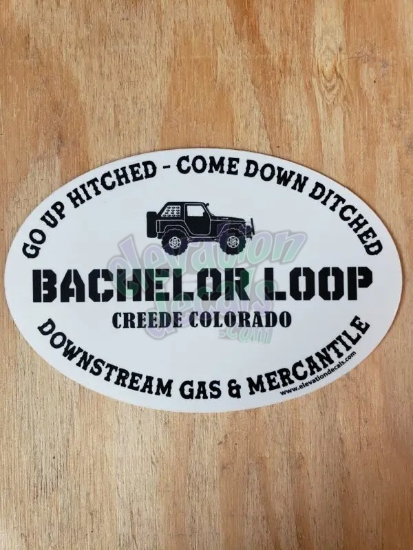 Bachelor Loop black and white sticker