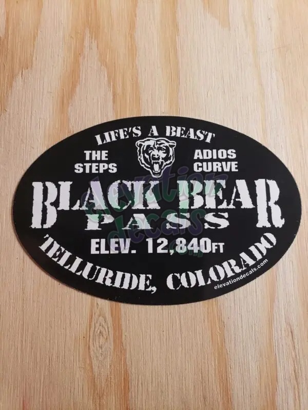 Black Bear Pass Telluride sticker